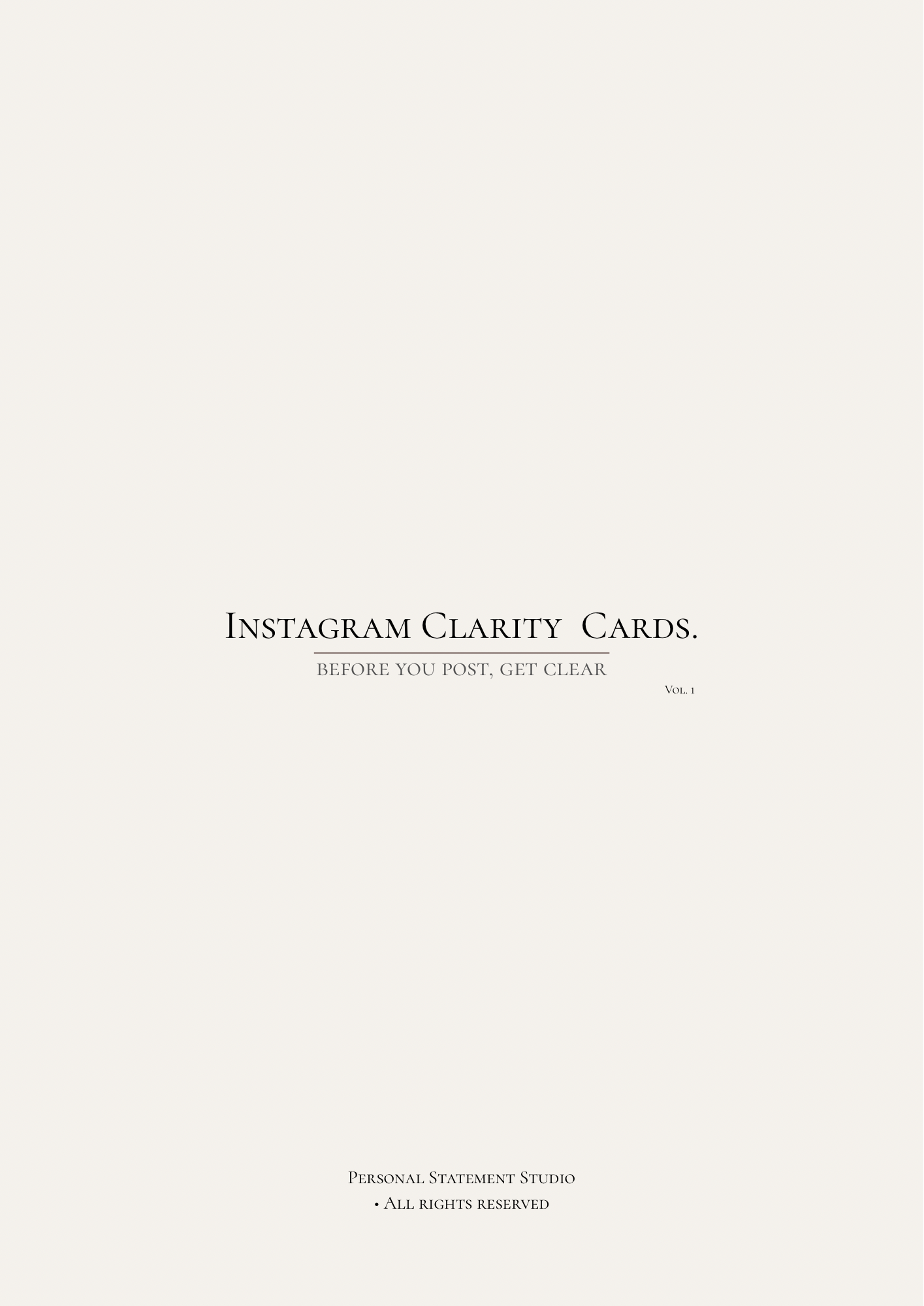 Before you post - Instagram clarity cards - vol.1